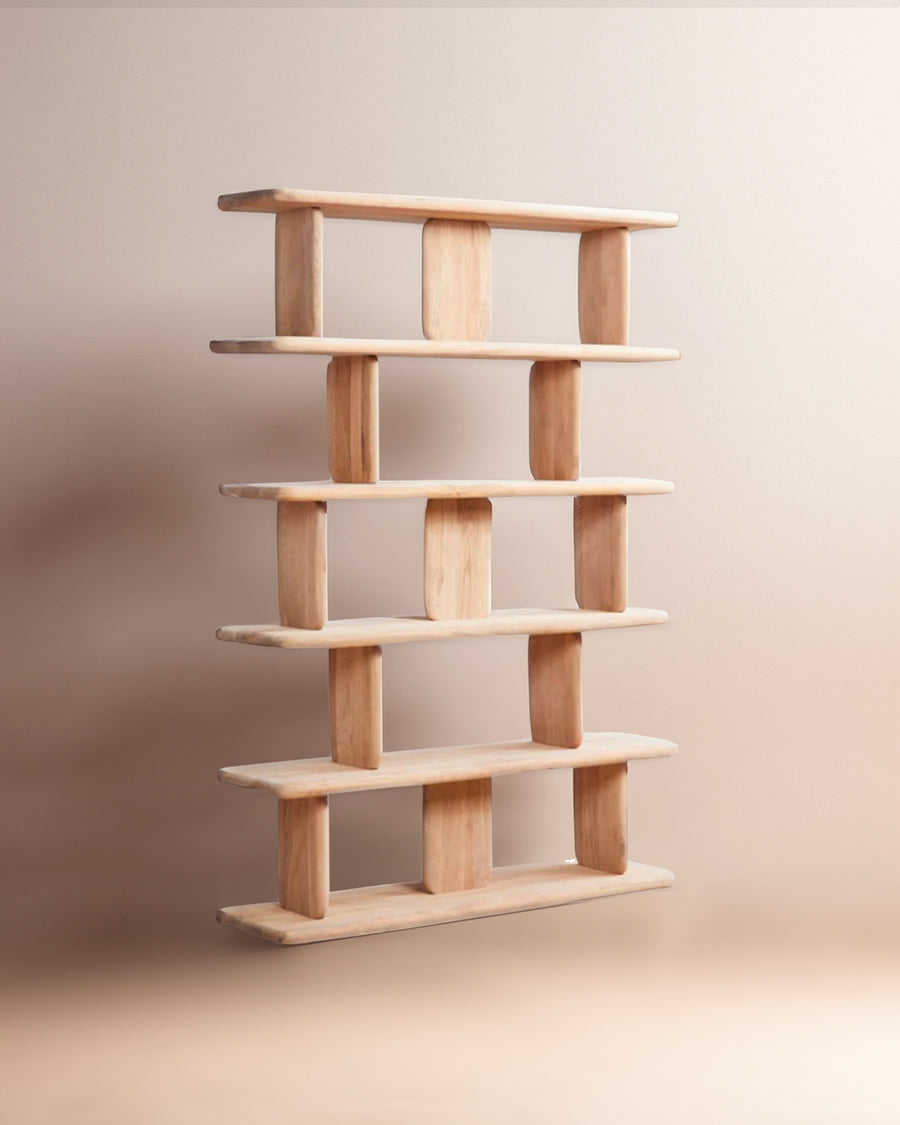 mid century wooden shelf