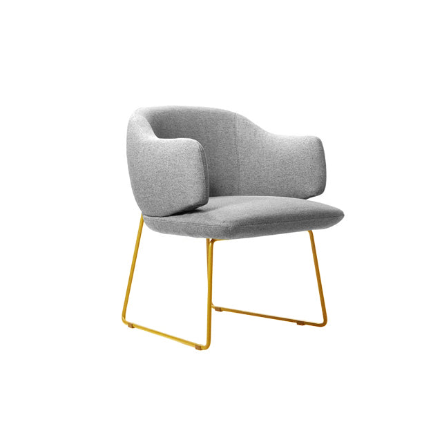 FORMA CHAIR - GRAY/GOLD