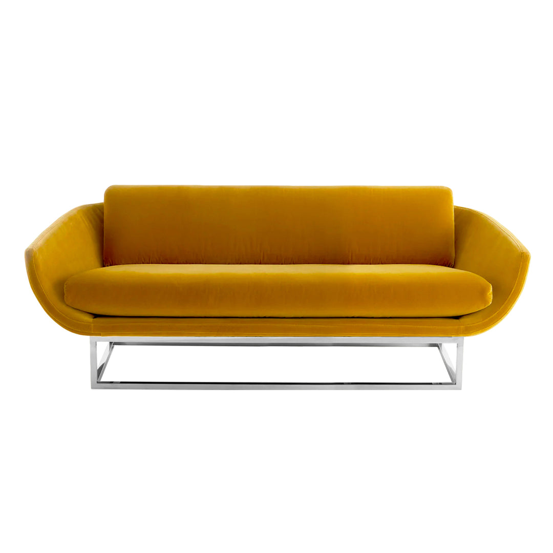 NOVO SOFA - MUSTARD/CHROME