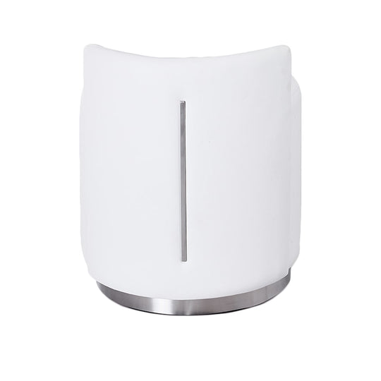 CASSINI OTTOMAN - WHITE/CHROME