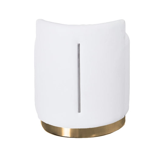 CASSINI OTTOMAN - WHITE/GOLD