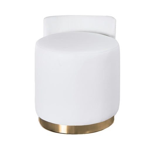 CASSINI OTTOMAN - WHITE/GOLD