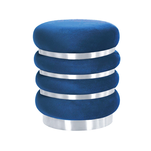 NOVO OTTOMAN - NAVY/ CHROME