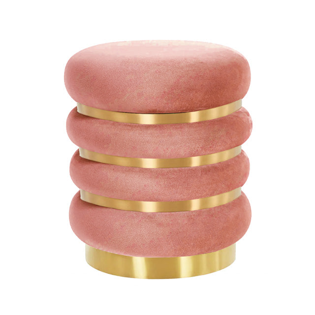 NOVO OTTOMAN - SALMON/ GOLD