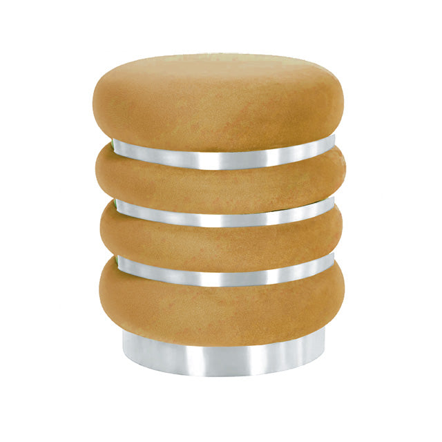 NOVO OTTOMAN - MUSTARD/ CHROME