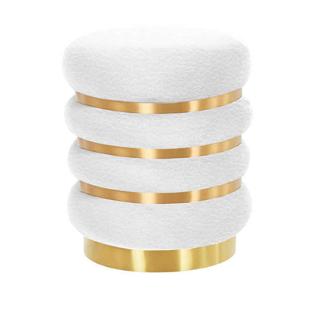 NOVO OTTOMAN - WHITE/ GOLD