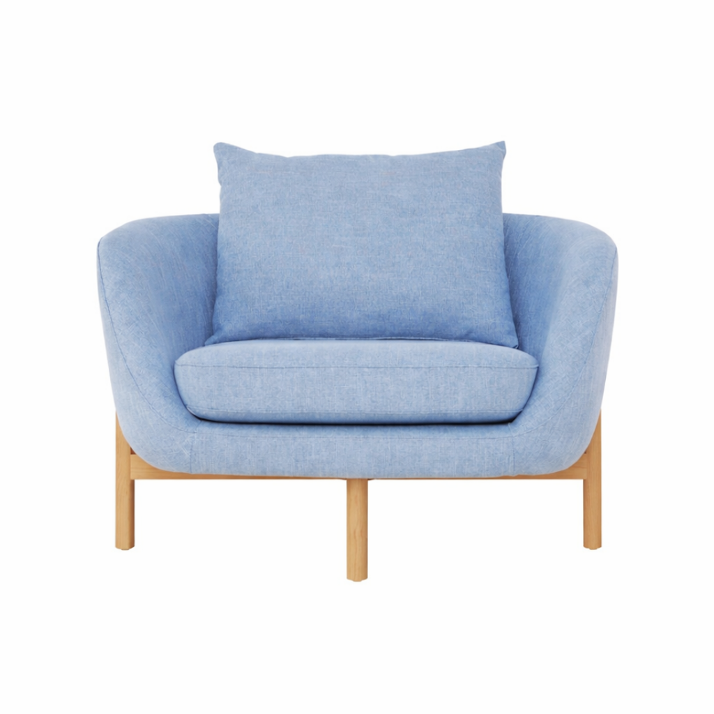 VIVO CHAIR - LIGHT BLUE/ OAK