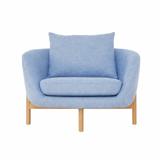VIVO CHAIR - LIGHT BLUE/ OAK