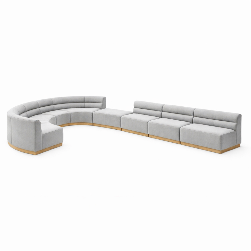 VIESSO BANQUETTE - CONCAVE/ GRAY