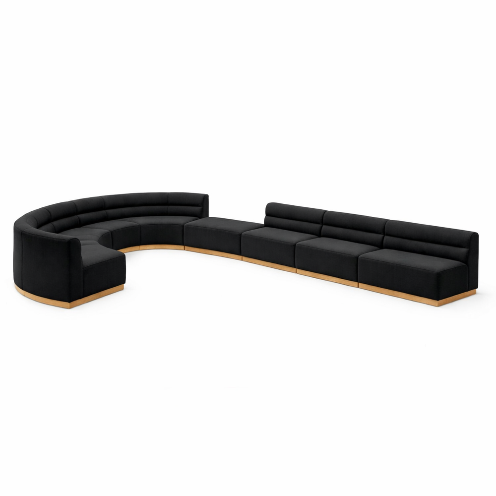 VIESSO BANQUETTE - CONCAVE/ BLACK
