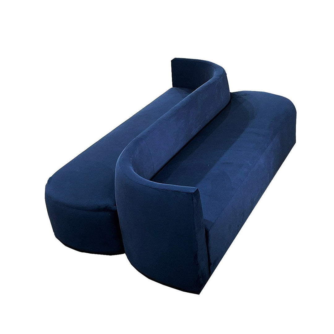 navy blue modern double side sofa
