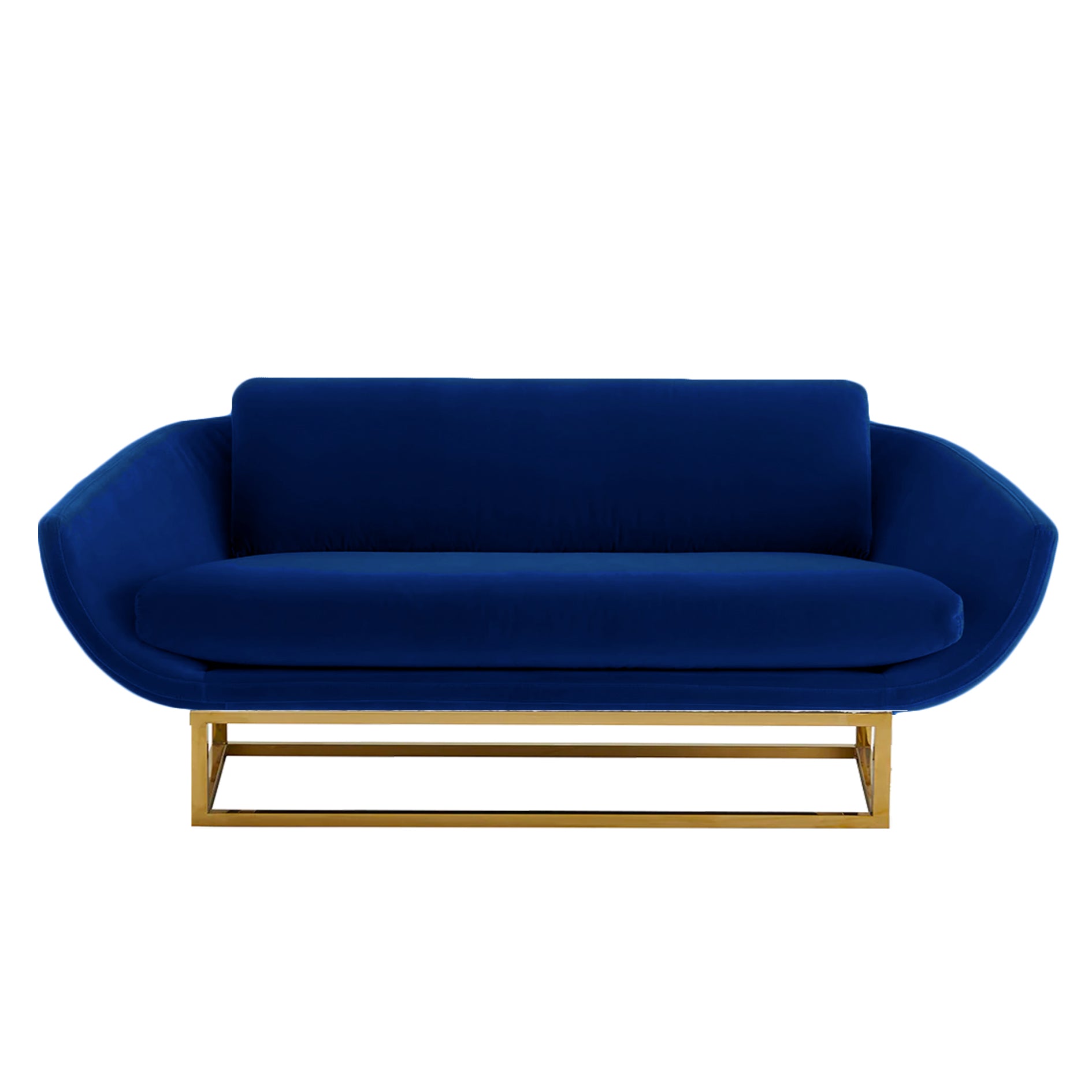 contemporary upholstery sofa with metal base, perfect for luxurious event seating.