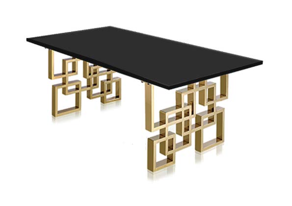 LUX COFFEE TABLE - BLACK/GOLD
